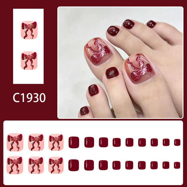 12 Sizes-24 Pcs Press On Nails C1930