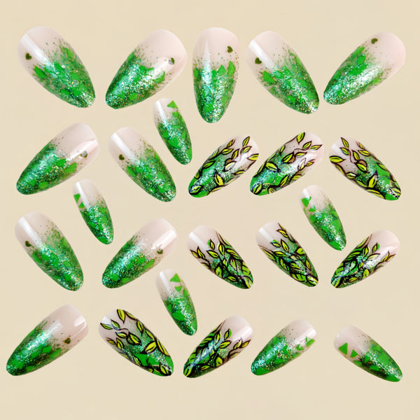 12 Sizes-24 Pcs Press On Nails Y1730