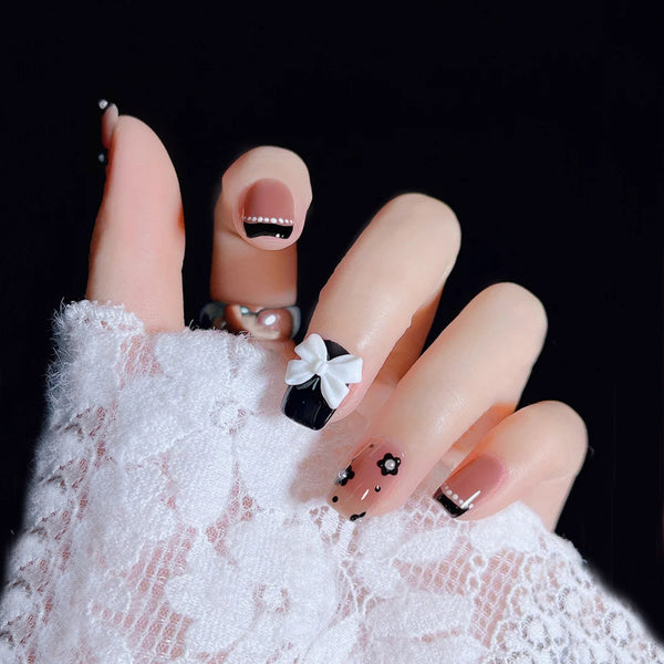 12 Sizes-24 Pcs Press On Nails Z059