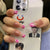 12 Sizes-24 Pcs Press On Nails JP1097