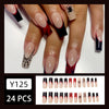 12 Sizes-24 Pcs Press On Nails Y125