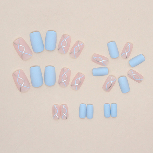 12 Sizes-24 Pcs Press On Nails W640