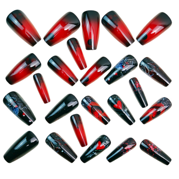 12 Sizes-24 Pcs Press On Nails Y1748