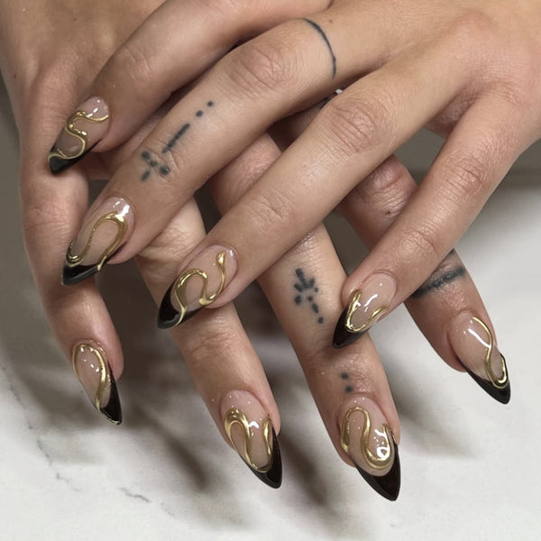 12 Sizes-24 Pcs Press On Nails JP4263