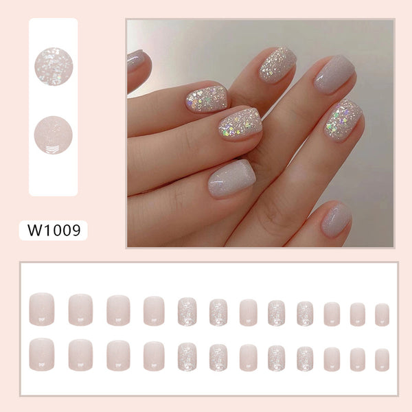 12 Sizes-24 Pcs Press On Nails W1009