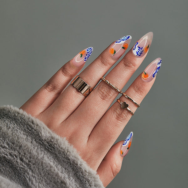 12 Sizes-24 Pcs Press On Nails W1323