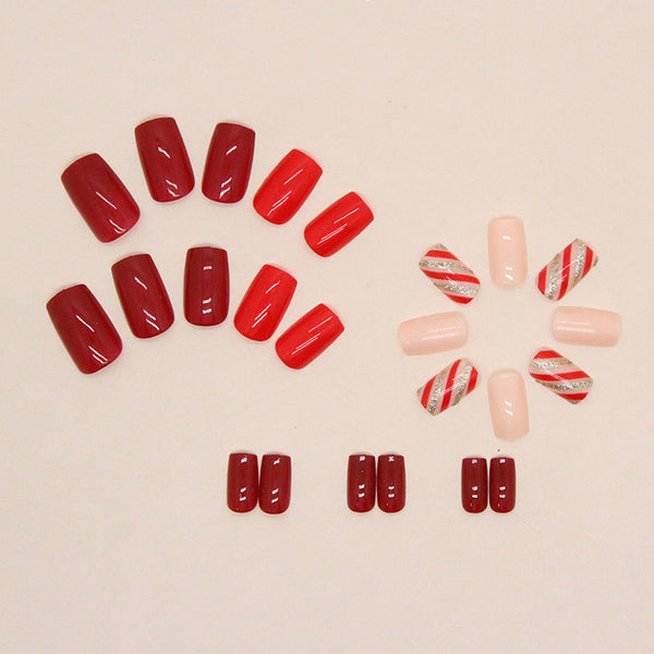 12 Sizes-24 Pcs Press On Nails W761