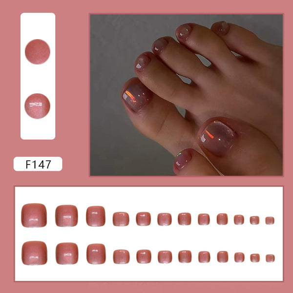 12 Sizes-24 Pcs Press On Nails F147