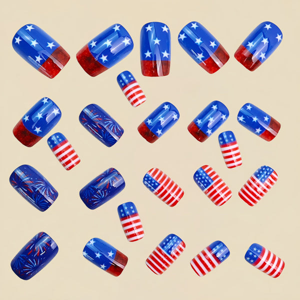 12 Sizes-24 Pcs Press On Nails Y1971