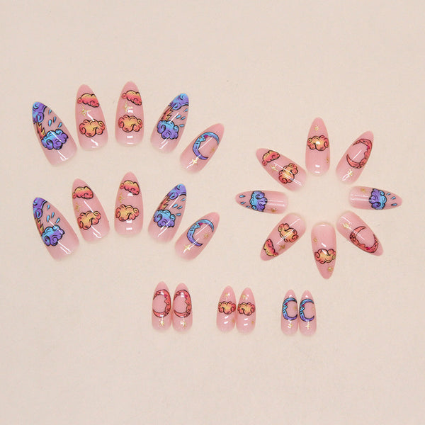 12 Sizes-24 Pcs Press On Nails W814