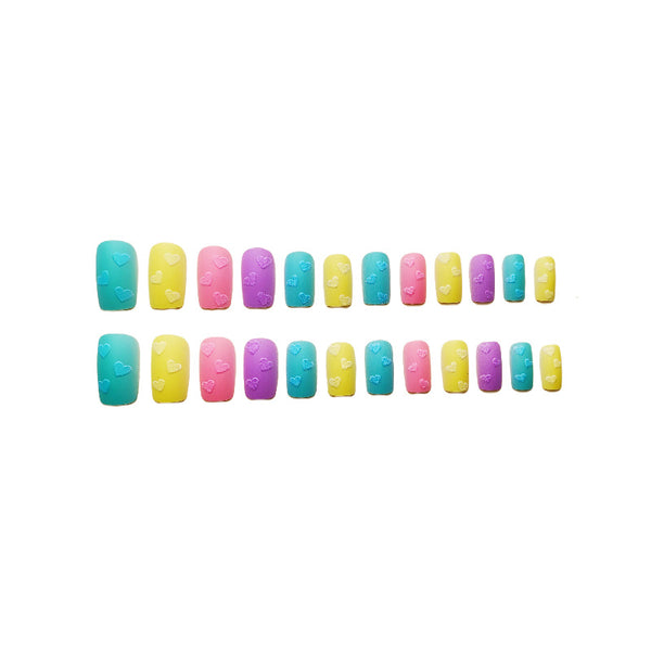 12 Sizes-24 Pcs Press On Nails Y090