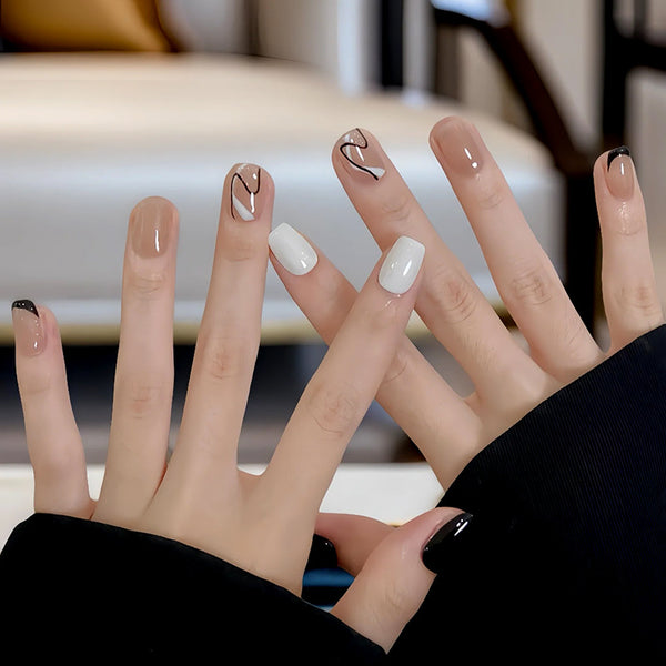 12 Sizes-24 PcsPress On Nails R955