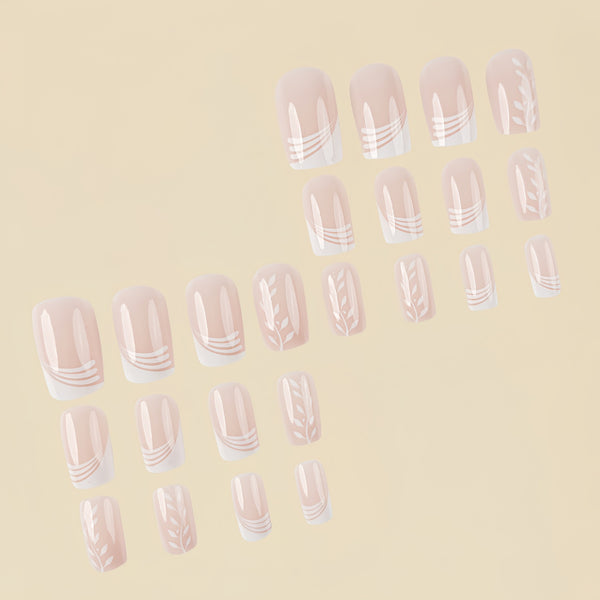 12 Sizes-24 Pcs Press On Nails Y113