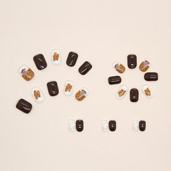 12 Sizes-24 Pcs Press On Nails R736