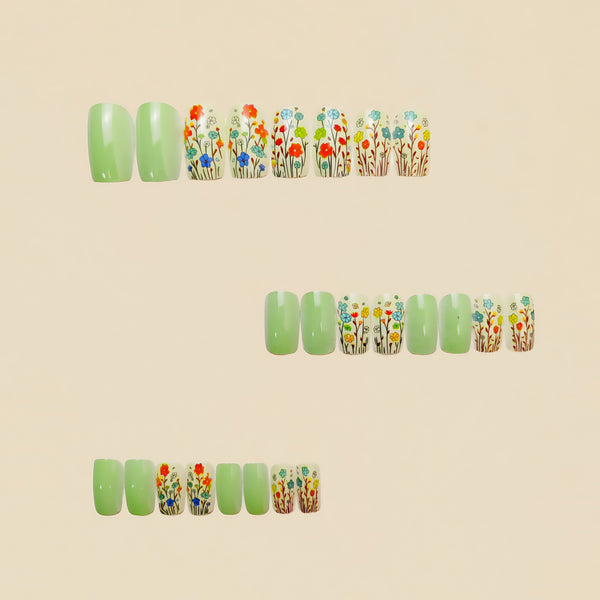 12 Sizes-24 Pcs Press On Nails Y586-2