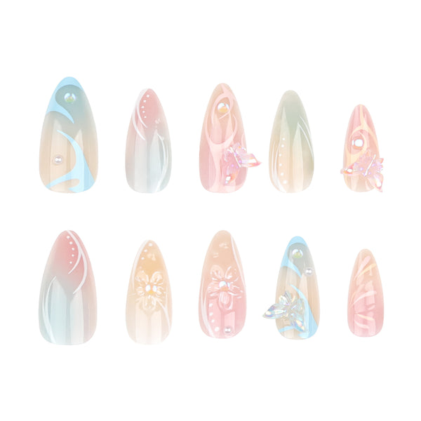 12 Sizes-24 Pcs Press On Nails JP3386