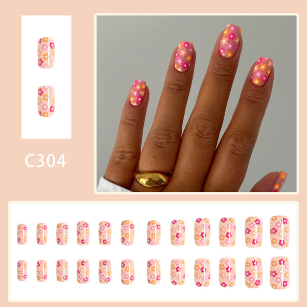 12 Sizes-24 Pcs Press On Nails C304