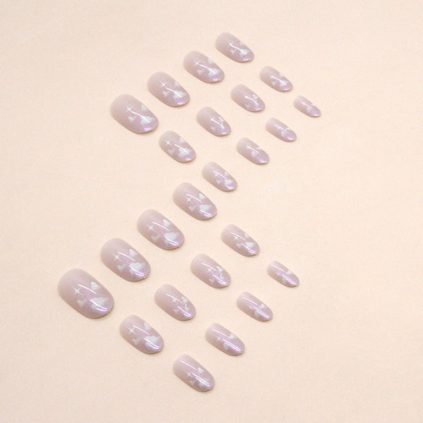 12 Sizes-24 Pcs Press On Nails W1135