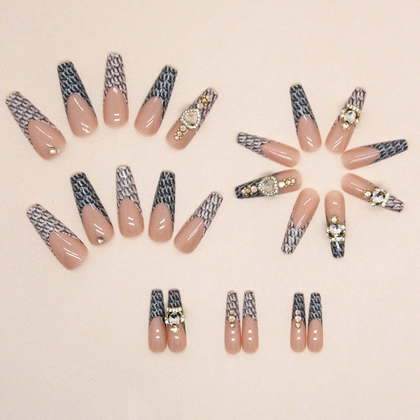 12 Sizes-24 Pcs Press On Nails Z821