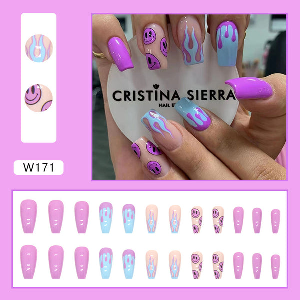 12 Sizes-24 Pcs Press On Nails W171