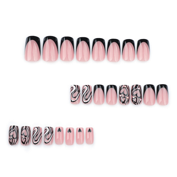 12 Sizes-24 Pcs Press On Nails DIY79