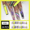 12 Sizes-24 Pcs Press On Nails Y081