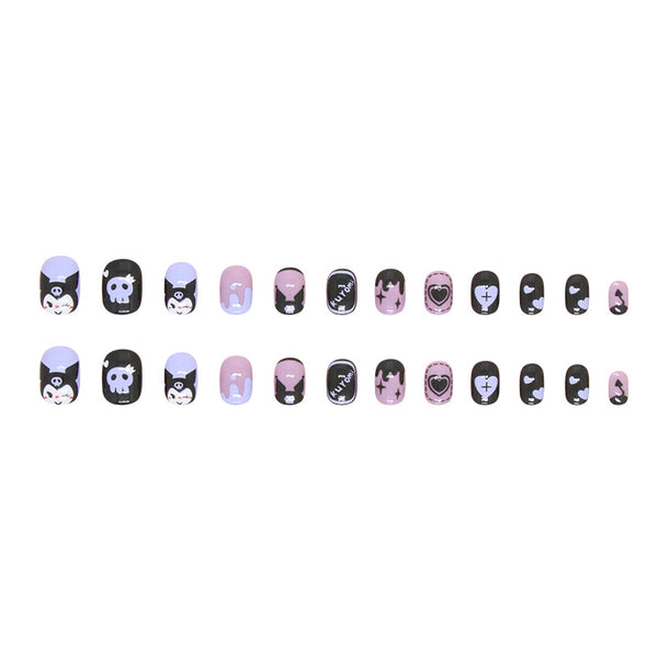 12 Sizes-24 Pcs Press On Nails K015