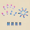 12 Sizes-24 Pcs Press On Nails Y654