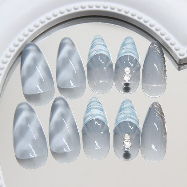 12 Sizes-24 Pcs Press On Nails Z996