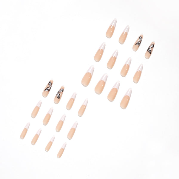 12 Sizes-24 Pcs Press On Nails JP1398