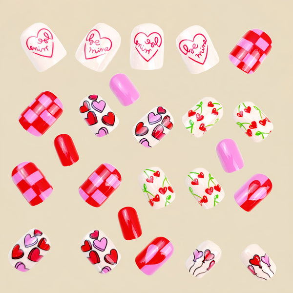 12 Sizes-24 Pcs Press On Nails Y1012
