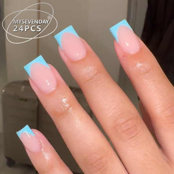 12 Sizes-24 Pcs Press On Nails BZ1417