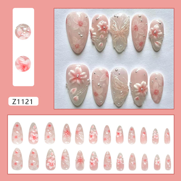 12 Sizes-24 Pcs Press On Nails Z1121