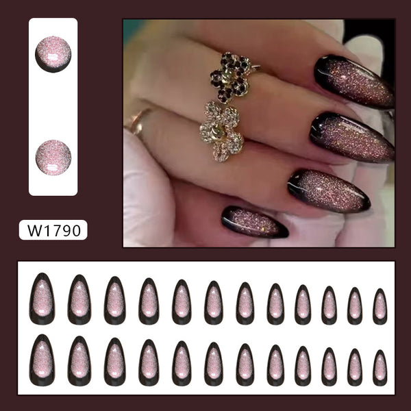 12 Sizes-24 Pcs Press On Nails W1790