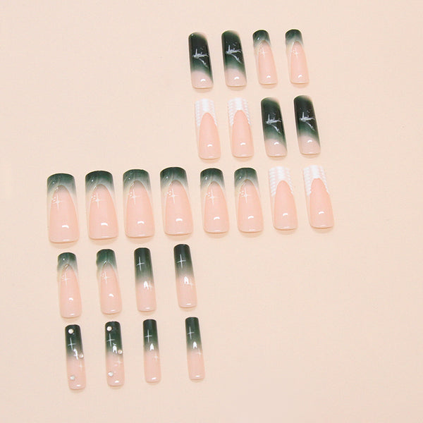 12 Sizes-24 Pcs Press On Nails G013