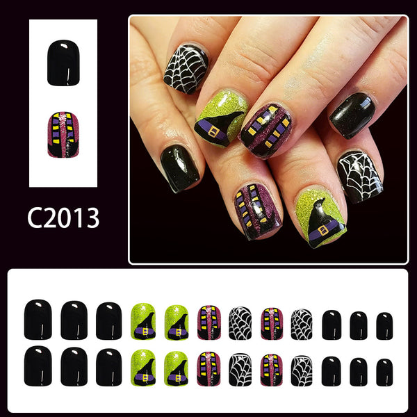 12 Sizes-24 Pcs Press On Nails C2013