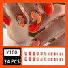 12 Sizes-24 Pcs Press On Nails Y100