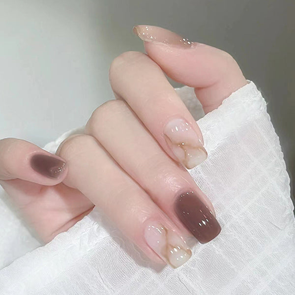 12 Sizes-24 Pcs Press On Nails R645