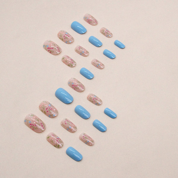 12 Sizes-24 Pcs Press On Nails W1186
