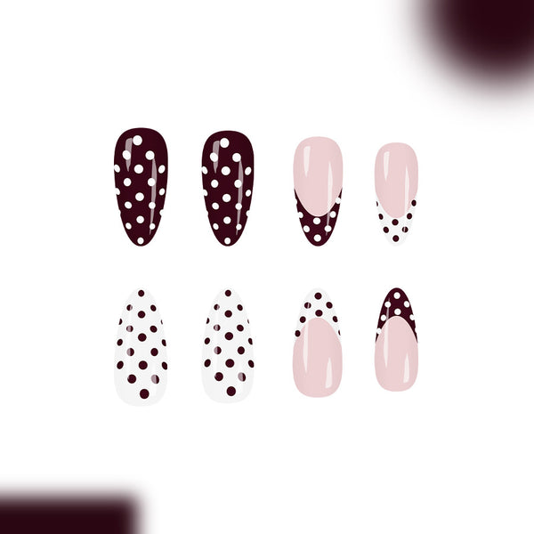 12 Sizes-24 Pcs Press On Nails C1229