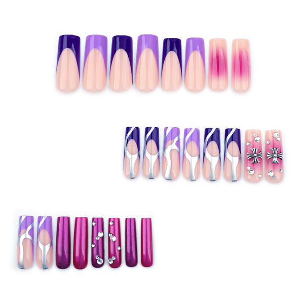 12 Sizes-24 Pcs Press On Nails JP3486