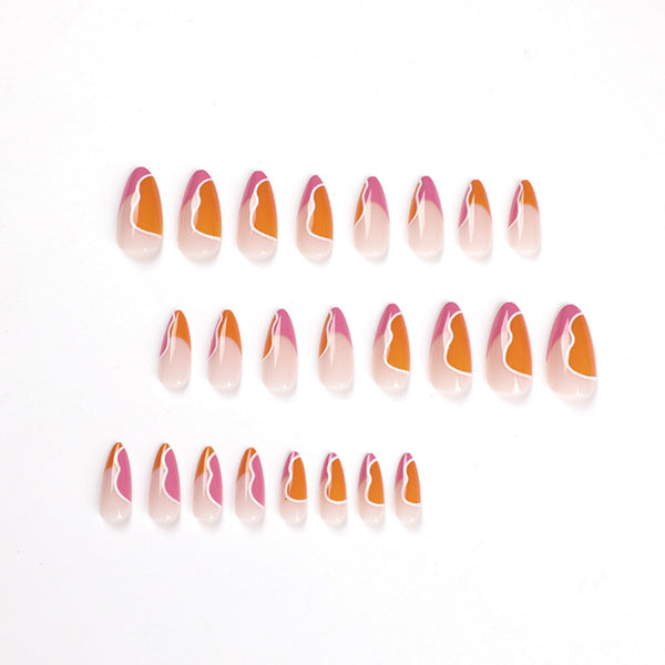 12 Sizes-24 Pcs Press On Nails JP1933