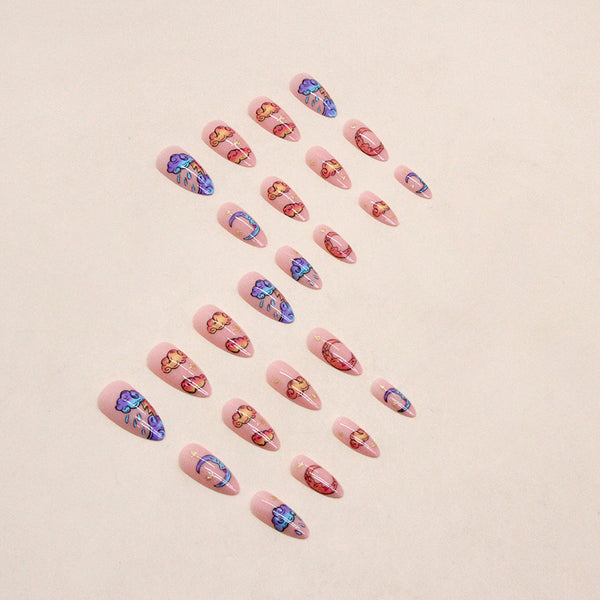 12 Sizes-24 Pcs Press On Nails W814