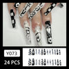 12 Sizes-24 Pcs Press On Nails Y073