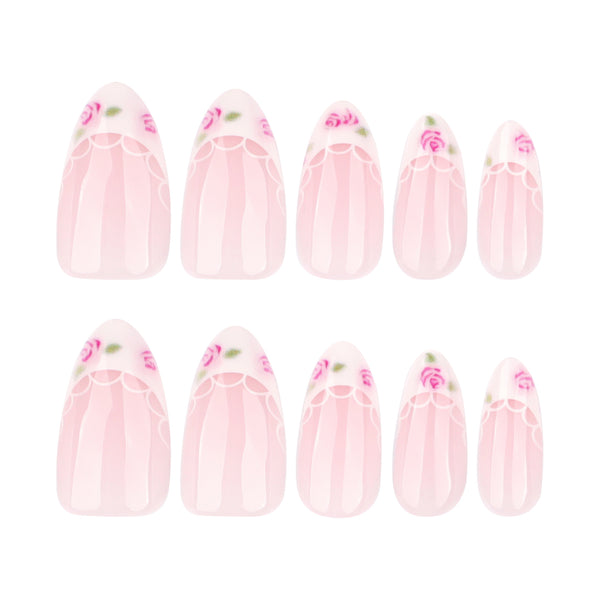 12 Sizes-24 Pcs Press On Nails JP4301