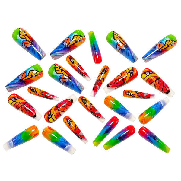 12 Sizes-24 Pcs Press On Nails Y1857