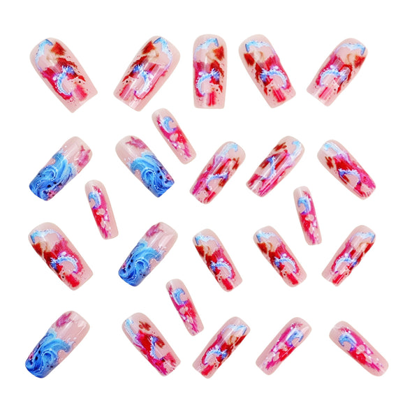 12 Sizes-24 Pcs Press On Nails Y994