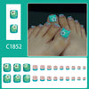 12 Sizes-24 Pcs Press On Nails C1852