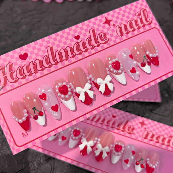 12 Sizes-24 Pcs Press On Nails SP176