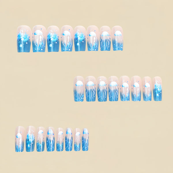 12 Sizes-24 Pcs Press On Nails Y1075